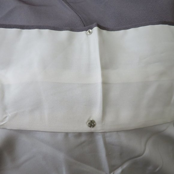 Japanese Kimono Silk Houmongi Vintage Solid Gray Embroidery 59in - Picture 9 of 10